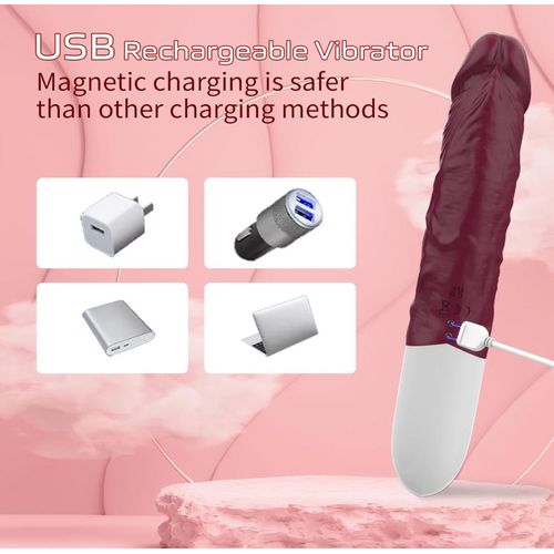 product_image_name-Generic-Powerful 12 Vibrations Women Dildo Sex Toy, Dildo Vibrator Sex Toys with LED Display Clitoris Adult Sex Toys Realistic Dildo for Women, 12 Powerful Vibrations G Spot Vibrator Wand Sex Toys for Female, Vibrator Dildo, Clitoral Stimulator, Realistic Dildo-4