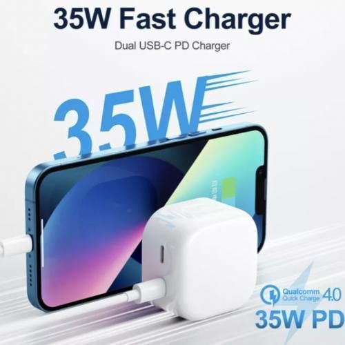 Fast 50W Dual Type C Lighting Fast Charger For Iphone 14 Pro Max - image 6