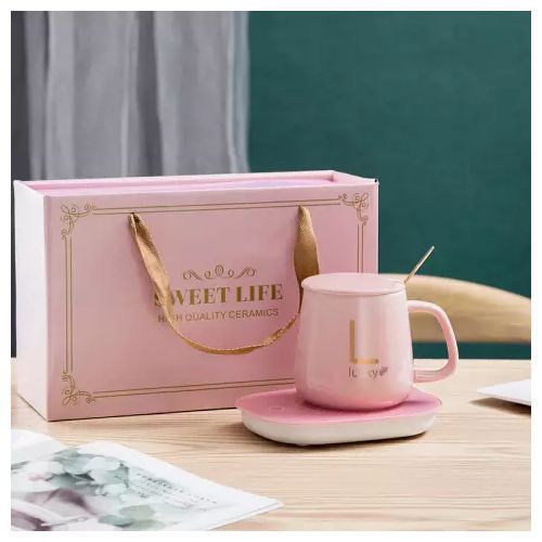 Generic Coffee, Lucky Ceramic Coffee Cup With Automatic Heating Pad