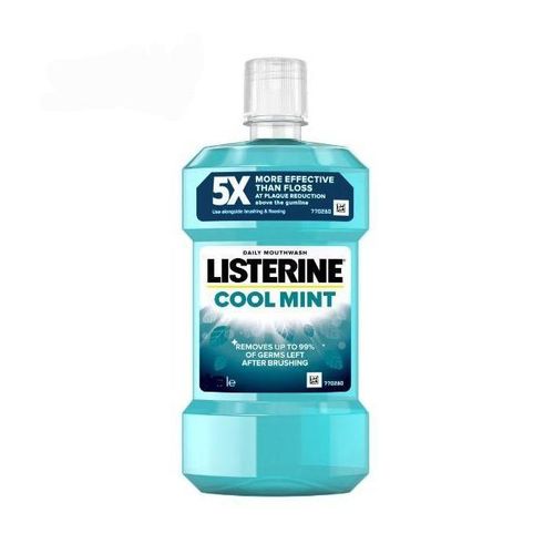 product_image_name-Listerine-Cool Mint Mouthwash, 500ml, 5X More Effective Than Floss - Zero Alcohol(UK)-1