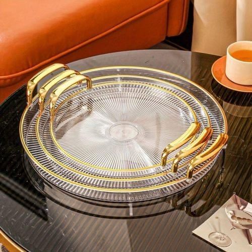 Generic Classic 3 Pieces Serving Tray With Double Handles