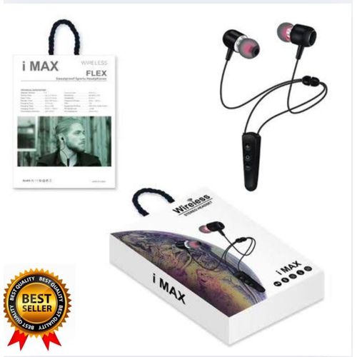Generic (i MAX) Magnetic Wireless Neckband Bluetooth Earphone – Noise Cancellation Neck Hanging Headset - image 2
