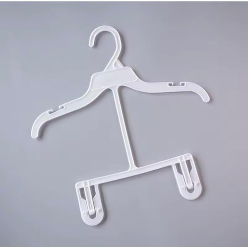 Generic 10pcs/set white kids 2 in 1 hanger
