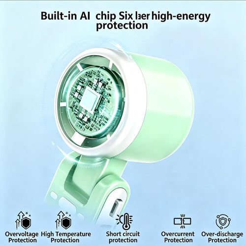 Generic 2 Pcs  Rechargeable Handheld Fan with LED Display, 90° Foldable Portable Fan  with USB - image 6