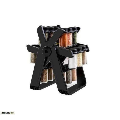 Generic 18 Jar Rotating Spice Rack - Ferries Wheel Space Saving & Spice Organizer - image 2