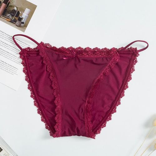 Generic Sexy Underwear Women's Lace Pure Cotton Ice Silk Thin Belt