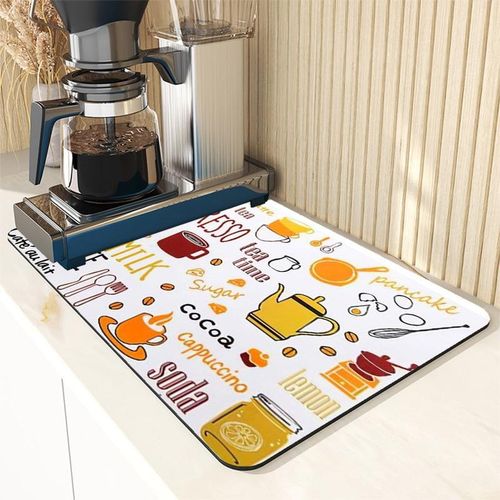 Absorbent Mat Kitchen Dishes  Drain Pad Rubber Dish Drying