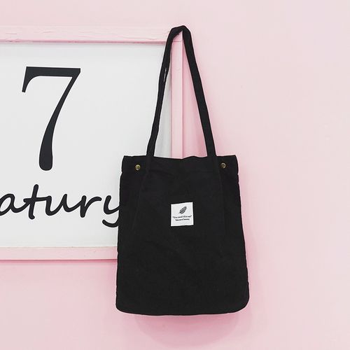 Fashion Black Bags For Women 2020 New Ladies Handbags Student Corduroy Tote Bag Casual Solid Color Shoulder Bag Reusable Beach Bag DON Jumia Nigeria