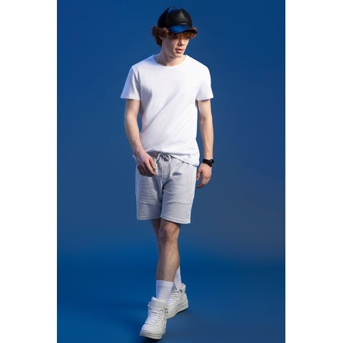 product_image_name-Defacto-Man Slim Fit Knitted Short - Ecru-1