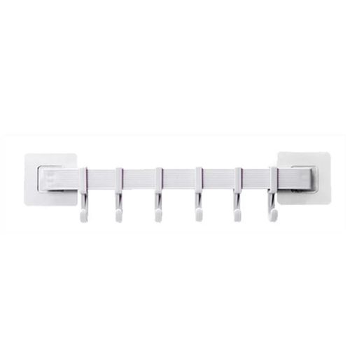 Royal Glow 6-Hook Adhesive Wall Organizer – Adjustable Movable Hooks... Gray - image 4