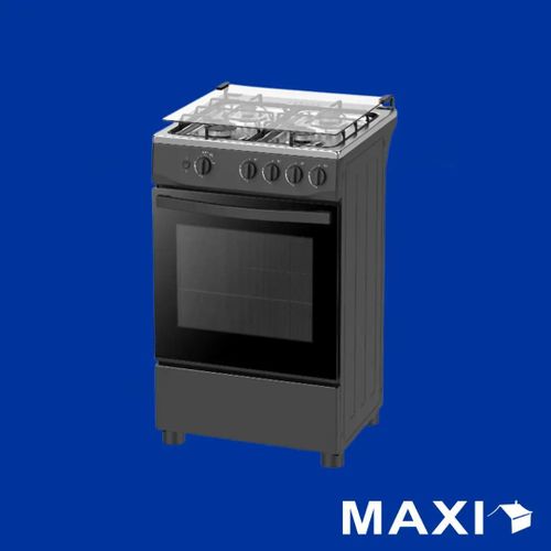 Maxi 60x60 4Burner Gas Cooker Black Glass Top With Auto Ignition - image 3
