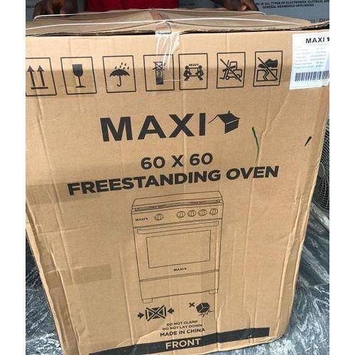 Maxi 60x60 4Burner Gas Cooker Black Glass Top With Auto Ignition - image 5