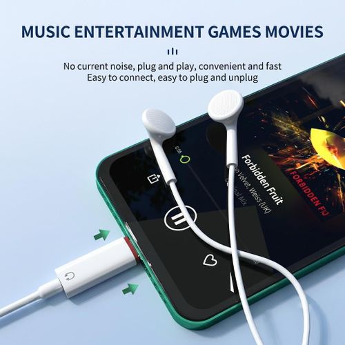 Generic Lightning to 3.5mm Headphone Jack Adapter, Audio Converter for iPhone iPad iPod, Support Music Call & Microphone - image 2