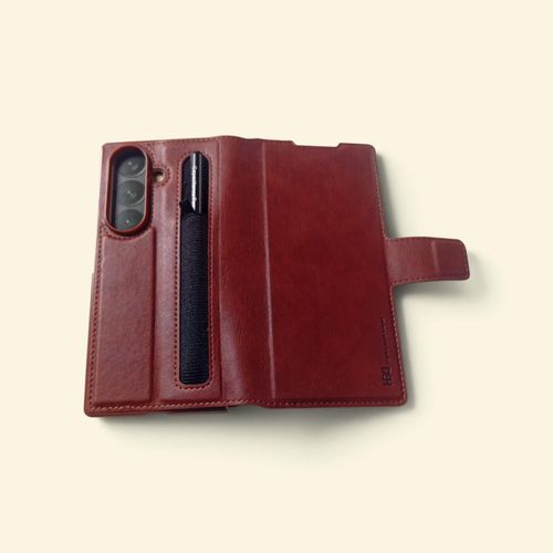 Generic Samsung galaxy z fold 5 leather wallet Case with S Pen included - image 2