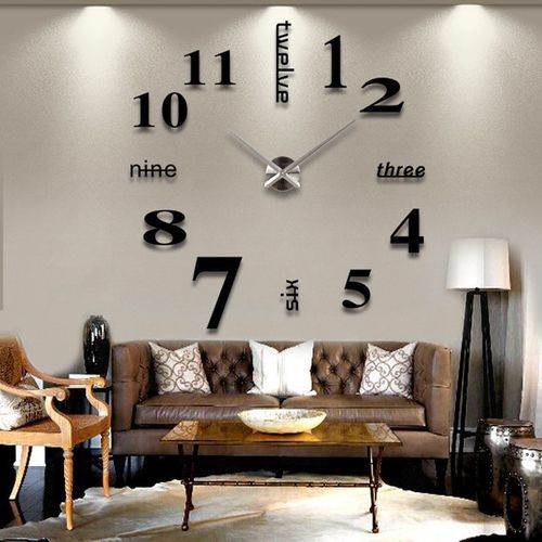 Generic Stick On Wall Clock DIY Large Modern Design Decal