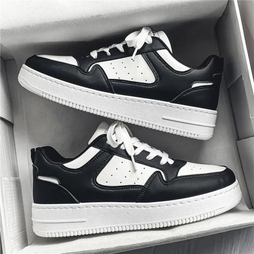 Fashion Light Weight Classic Sneakers for Men - Black and white - image 4