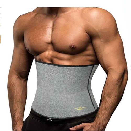 Generic Men Waist Trainer Corset Neoprene Sauna Body Shaper Tummy Control  Belt Slimming Strap Fitness Sweat Shapewear For Fat Burner(#Gray)