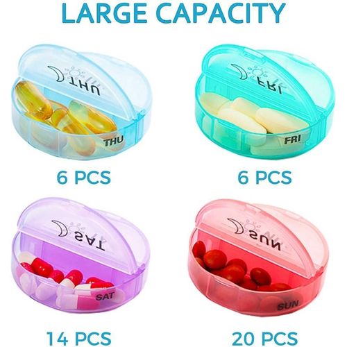 YUUIKLLE Weekly Pill Organizer,Large Daily Pill Cases with PU Leather Case - image 2
