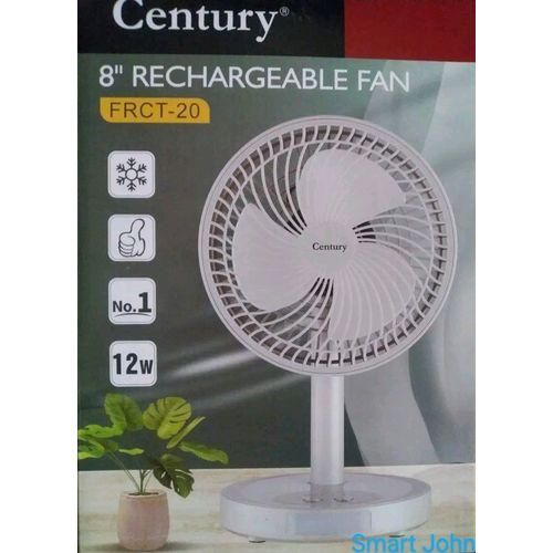 product_image_name-Century-8 Inches Rechargeable Fan With LED Light FRCT-20-2