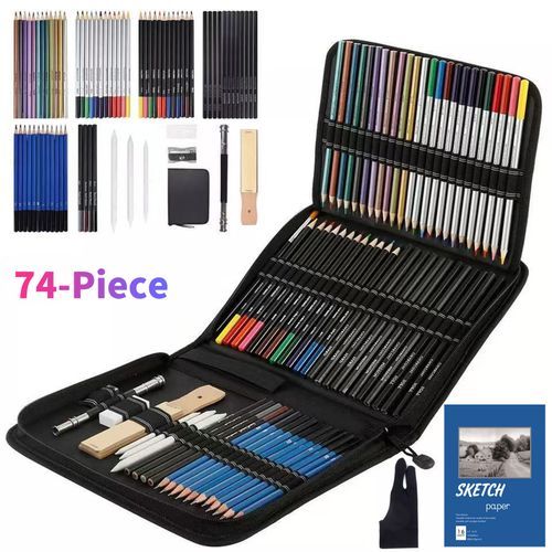 Amazon.com: 175 Piece Deluxe Art Set with 2 Drawing Pads, Acrylic Paints,  Crayons, Colored Pencils Set in Wooden Case, Professional Art Kit, for  Adults, Teens and Artist, Paint Supplies