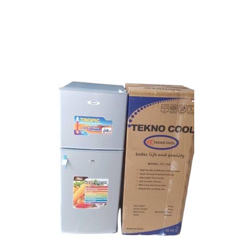 product_image_name-TEKNOCOOL-187L (TC118) Smart 70% energy saving Double Door Top Freezer Refrigerator copperCompressor.-2