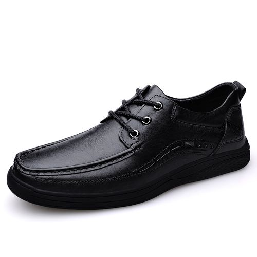 Fashion Luxury Men Leather Formal Business Lightweight Feet Casual Flat ...