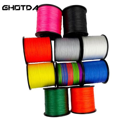Generic Ghotda X8 Fishing Line 100m High Strength Smooth 8 Strands Pink  Multicolored Multifilament Lure Line Fishing Tools