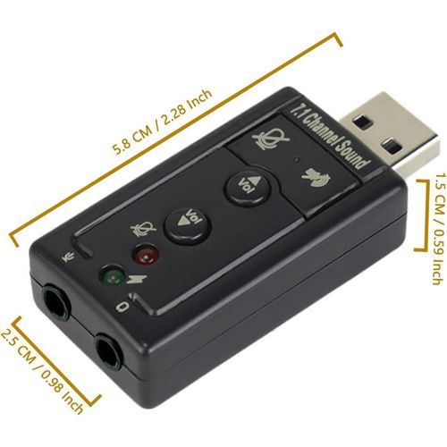 Generic 7.1 Channel USB External Sound Card Audio Adapter