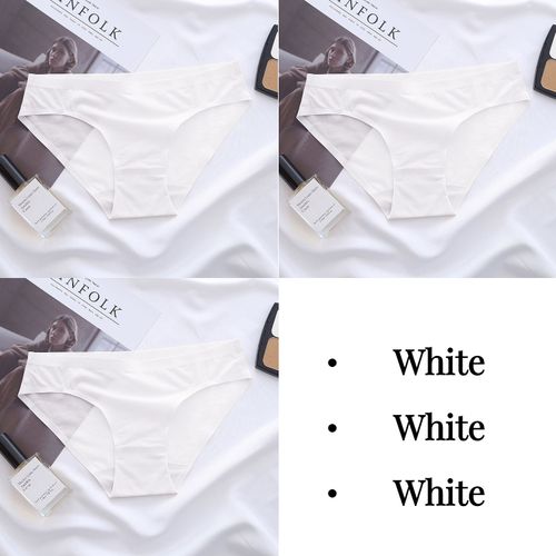 JUST BUY IT Women's Panties Breathable Seamless Underwear Female Ice Silk  Underpants 