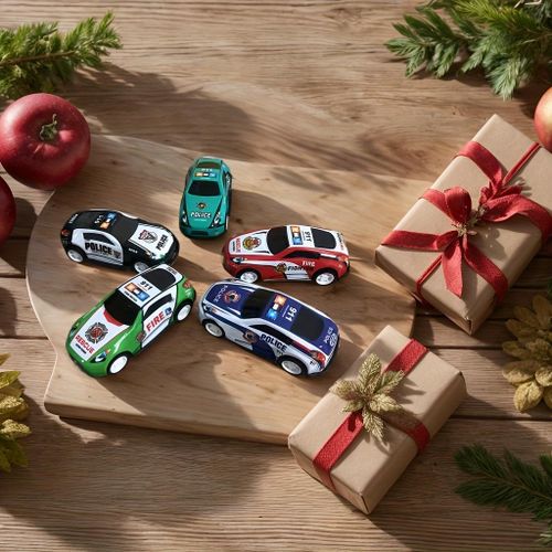 product_image_name-Digabi-Gift For Her/Him 6pcs Metal Police Car Toy - Inertia Driven, No Batteries Required - Perfect for Party Gifts And an Ideal Choice for Presents, Fun for All Seasons-5