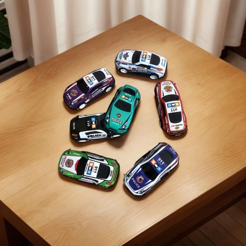product_image_name-Digabi-Gift For Her/Him 6pcs Metal Police Car Toy - Inertia Driven, No Batteries Required - Perfect for Party Gifts And an Ideal Choice for Presents, Fun for All Seasons-8