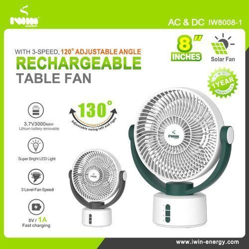 product_image_name-IWIN ENERGY-Iwin Rechargeable (8 Inches) Rotating Fan With LED Light-4