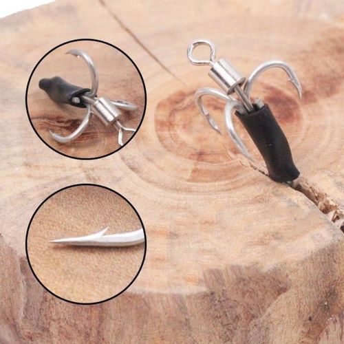 Generic 5pcs/lot Bladed Treble Hooks With Willow Blade Replacement Treble  Hooks For Trout Bass Freshwater Saltwater Sliver Glod