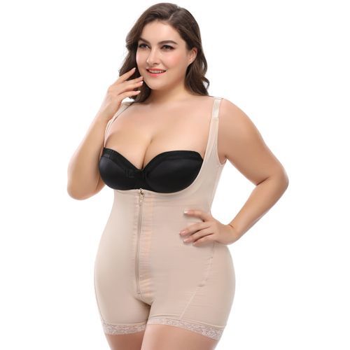 Fashion Womens Full Body Shaper Postpartum Recovery Slimming Underwear  Waist Corset Girdle Bodysuits Fat Reductora Shapewear(#D048 Black)