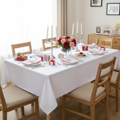 Generic Rectangle Tablecloth, 60 x 84 Inch, white