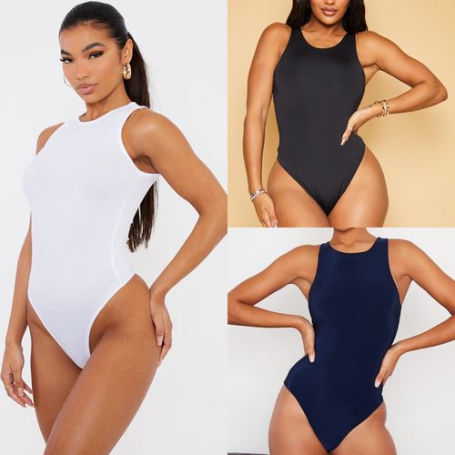 Fashion Sleeveless Bodysuit - 3 Pieces