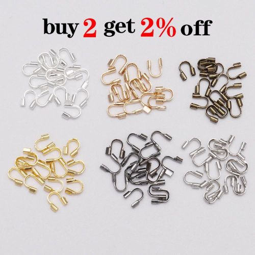 Generic 30-100pcs 4.5x4mm Wire Protectors Wire Guard Guardian Protectors  loops U Shape Accessories Clasps Connector For Jewelry Making