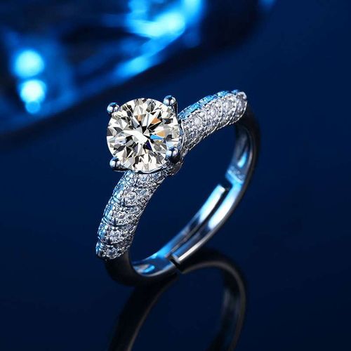 Fashion Adjustable Engagement Diamond Ring (with Box)