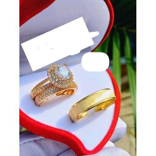 product_image_name-Fashion-Gold Harmony Wedding Ring Set (Non Fading) --1