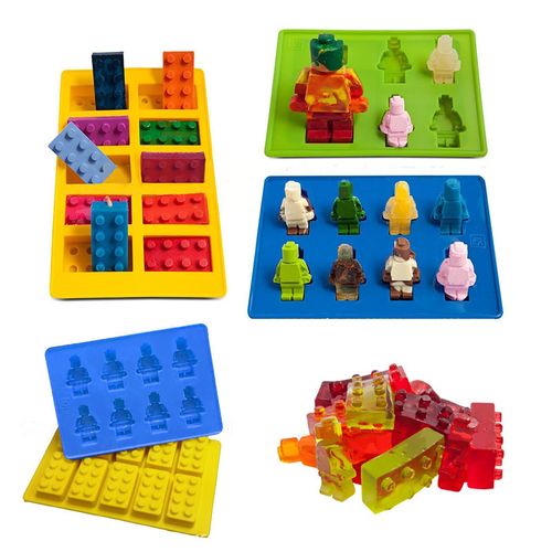 Lot Of 4 Silicone Building Block Molds: Candy Jello Chocolate Ice