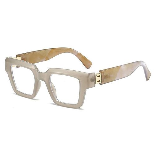 ONIBENZ PREMIUM Solid Marble Photochromic Anti-Blue Ray Computer Reading Glasses – Oversized Brown Frame - image 2