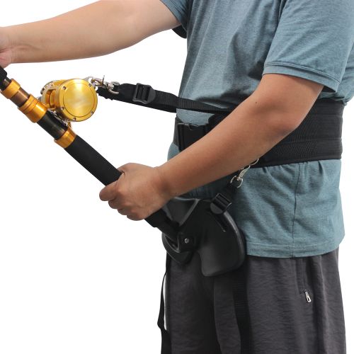 Generic Adjustable Fishing Fighting Belt Fishing Rod Holder