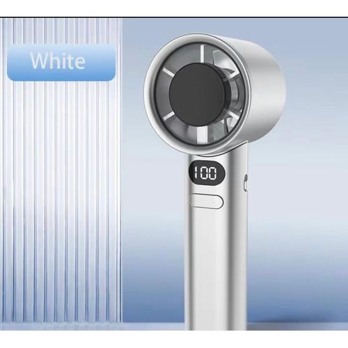 Generic Handheld mini rechargeable fan white