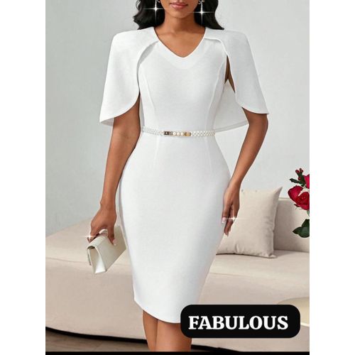 Fashion Gorgeous white corporate gown for ladies (without