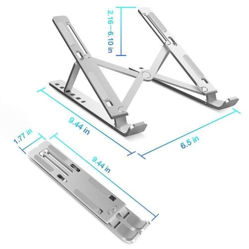 Generic Aluminum Alloy Couch Notebook Mount Laptop Stand - Silver - image 3