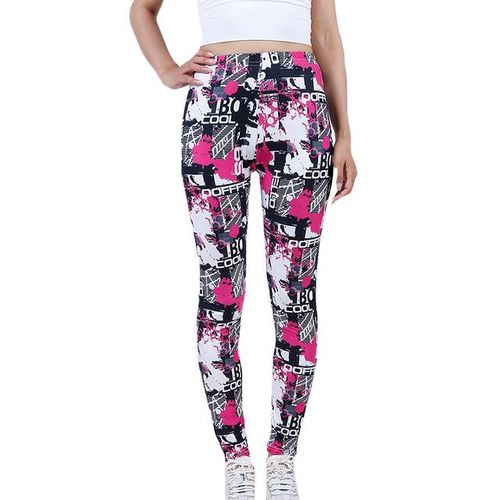 Generic Cuhakci Leggings Women Female Face Leopard Head Graffiti