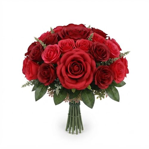 Genera 24 headed Red Roses Flowers - image 2