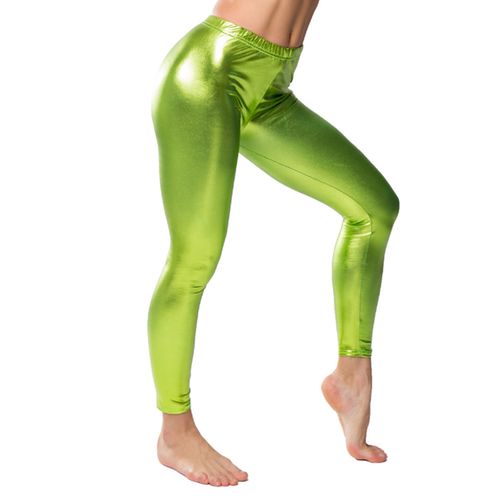 Womens Faux Leather Leggings Dance Shiny Leather Pants Stretchy