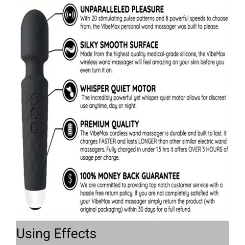 product_image_name-Generic-Magic-Wand Vibrator Clitor Vagina Stimulator Toys Black -4
