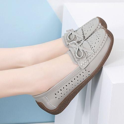 Flangesio EUR Size 3544 NEW Women Shoes Oxford Flats Shoes Woman Soft  Bottom Cow Leather Women Flats CutOuts Summer Hollow Women's Loafers Female  Solid Fashion Comfy Slip On Casual Shoes Ladies Ballet